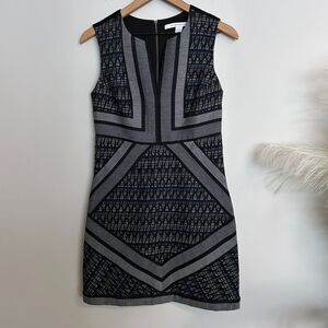 Diane Von Furstenberg Geometric Jacquard Print Sheath Dress